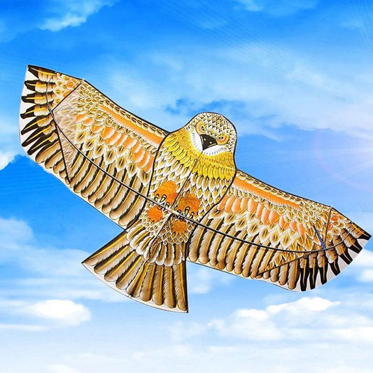 Vibrant 1.1m Golden Eagle Kite with 30m Line - Perfect for Outdoor Fun! - ToylandEU