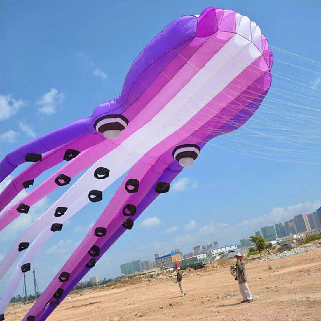 Vibrant 15m Tube Octopus Kite - Fun Inflatable Show Kite for All Ages - ToylandEU