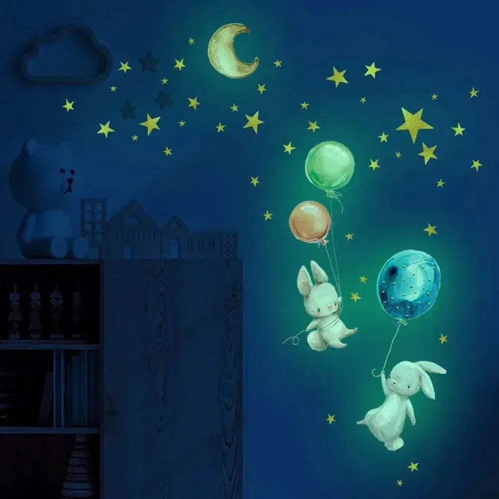  Vibrant 3D Bunny Balloon Wall Sticker Toyland EU -  ToylandEU™