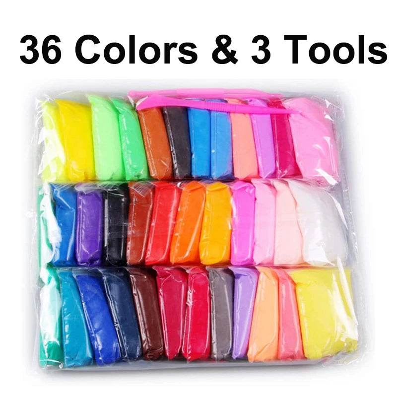 Vibrant Air Dry Plasticine Modeling Clay 36 Color For Kids - ToylandEU