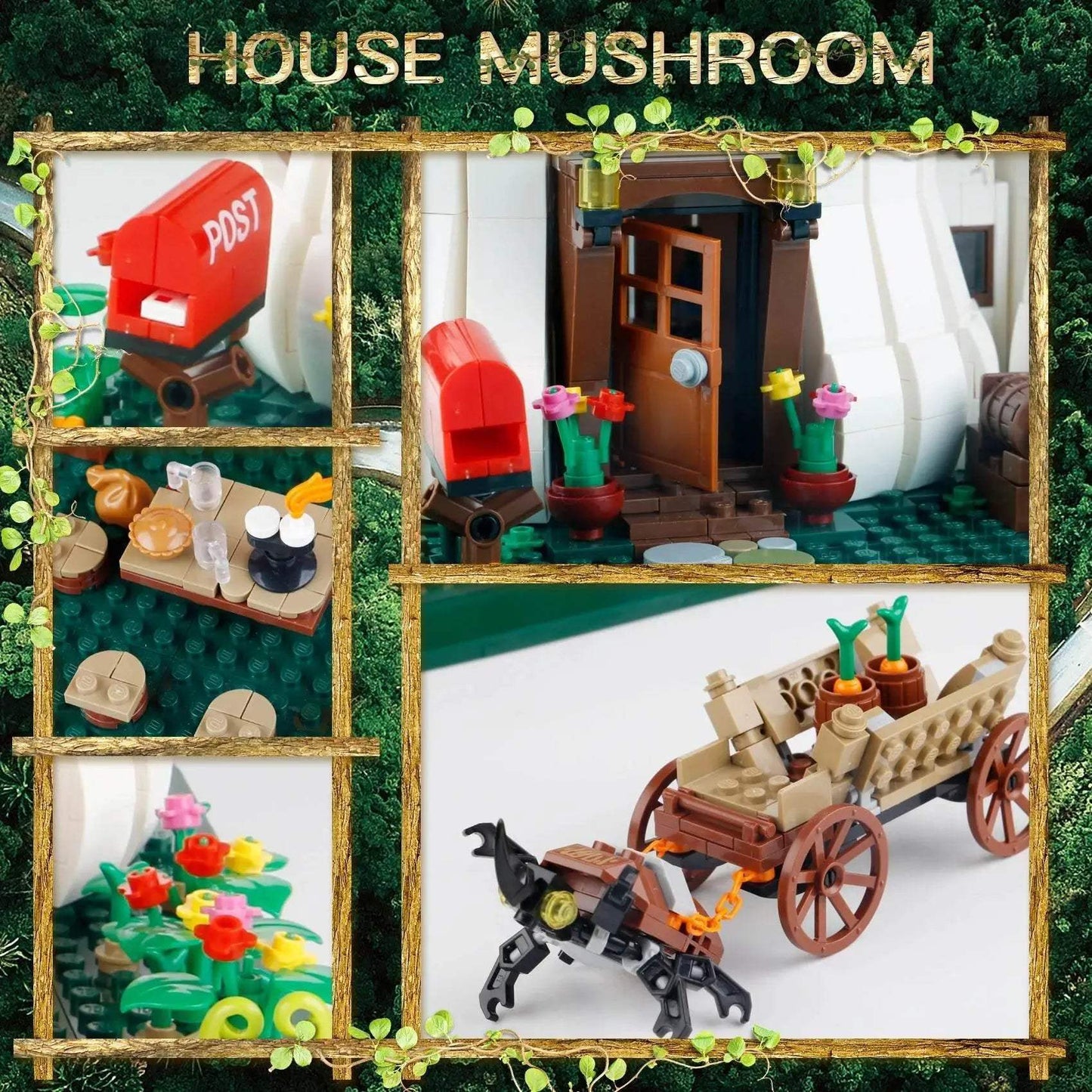  Vibrant Building Blocks Mushroom House 6 12 Toyland EU -  ToylandEU™