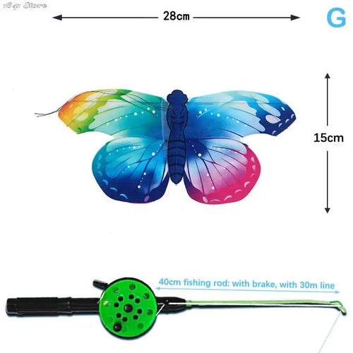 Vibrant Butterfly and Eagle Kite Set for Kids - Fun Outdoor Activity - ToylandEU