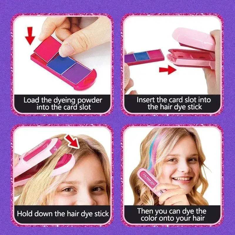 Vibrant DIY Hair Chalk Set Washable Temporary Hair Color for Kids and Teens - ToylandEU