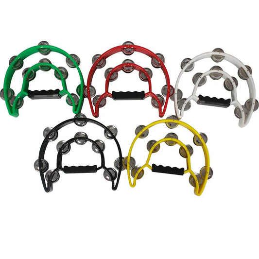 Vibrant Double Layer Hand Bell Tambourine - 5 Colorful Percussion Joy - ToylandEU