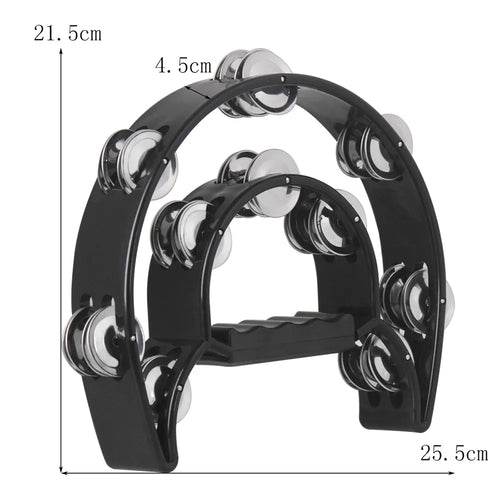 Vibrant Double Layer Hand Bell Tambourine - 5 Colorful Percussion Joy - ToylandEU