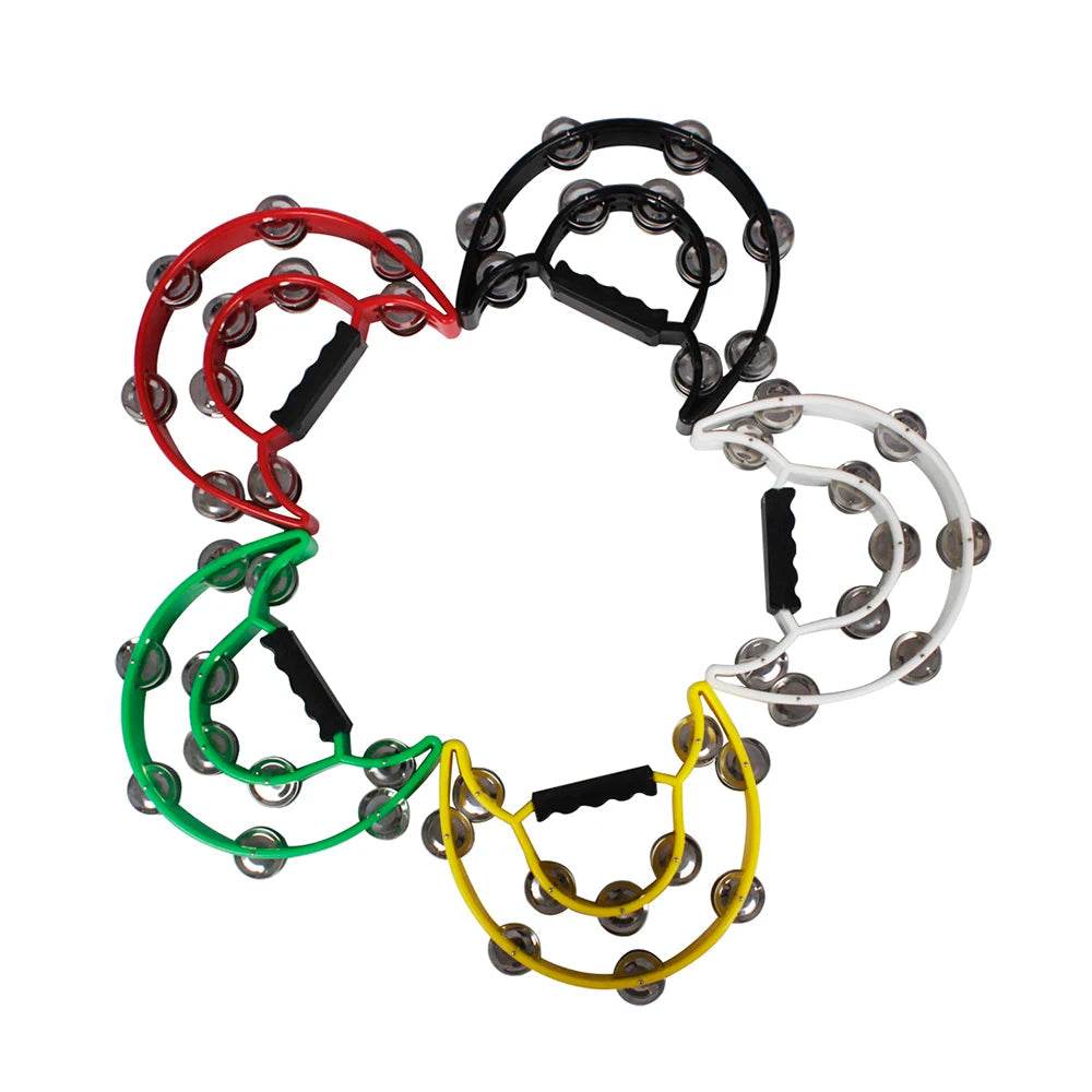 Vibrant Double Layer Hand Bell Tambourine - 5 Colorful Percussion Joy - ToylandEU