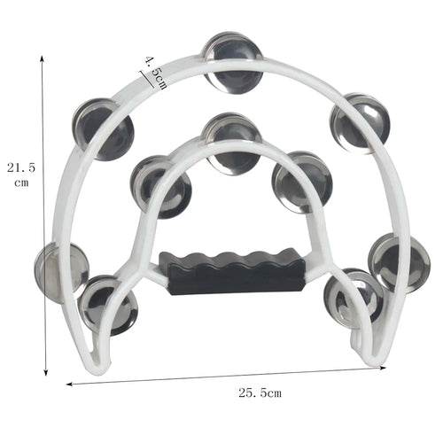 Vibrant Double Layer Hand Bell Tambourine - 5 Colorful Percussion Joy - ToylandEU