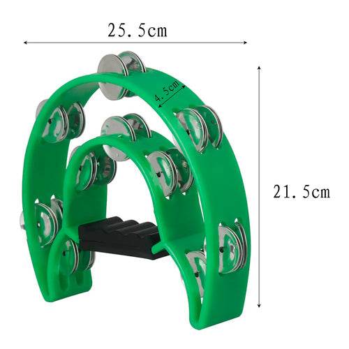 Vibrant Double Layer Hand Bell Tambourine - 5 Colorful Percussion Joy - ToylandEU