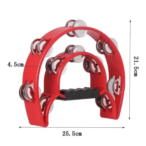 Vibrant Double Layer Hand Bell Tambourine - 5 Colorful Percussion Joy - ToylandEU