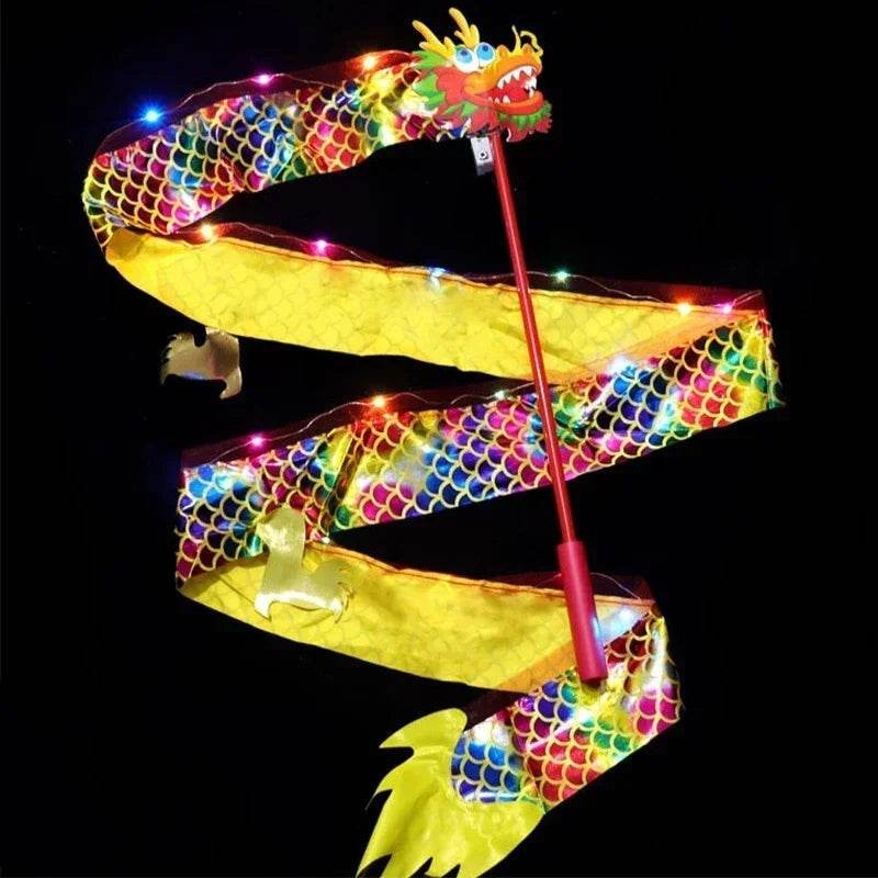 Vibrant Dragon Ribbon Lantern With Lights For Kids - ToylandEU