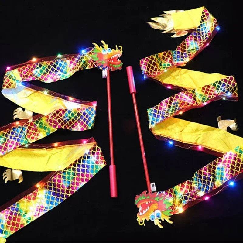 Vibrant Dragon Ribbon Lantern With Lights For Kids - ToylandEU
