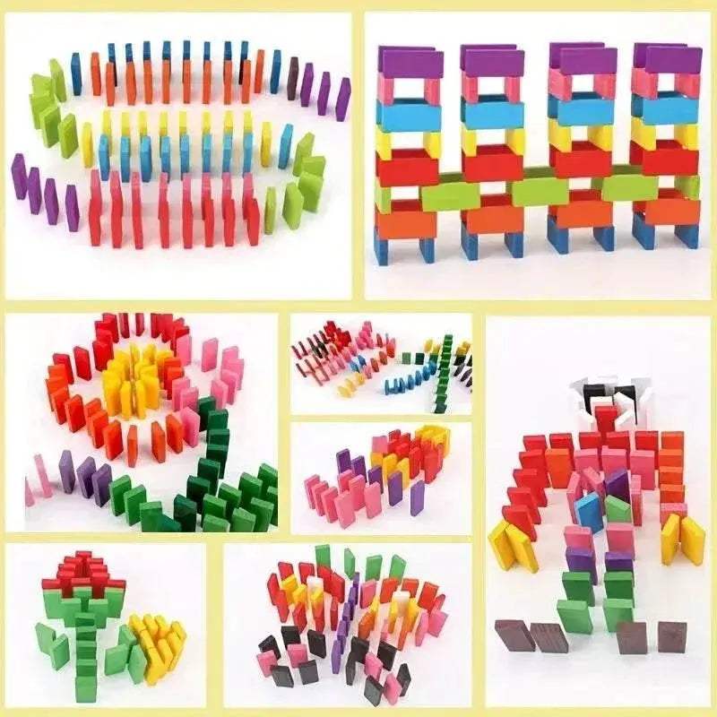  Vibrant Educational Domino Block Set 100 Toyland EU -  ToylandEU™