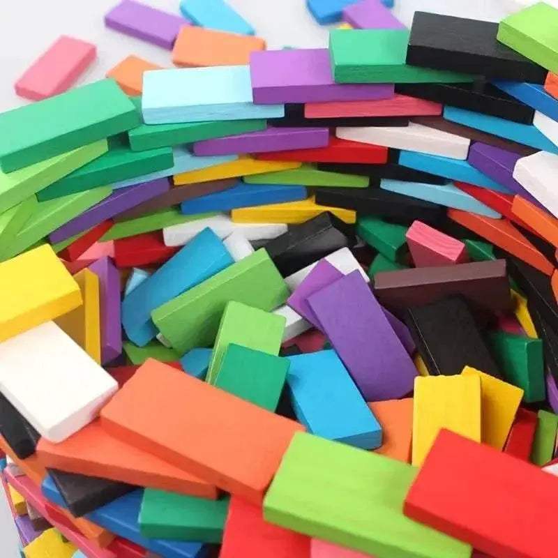  Vibrant Educational Domino Block Set 100 Toyland EU -  ToylandEU™