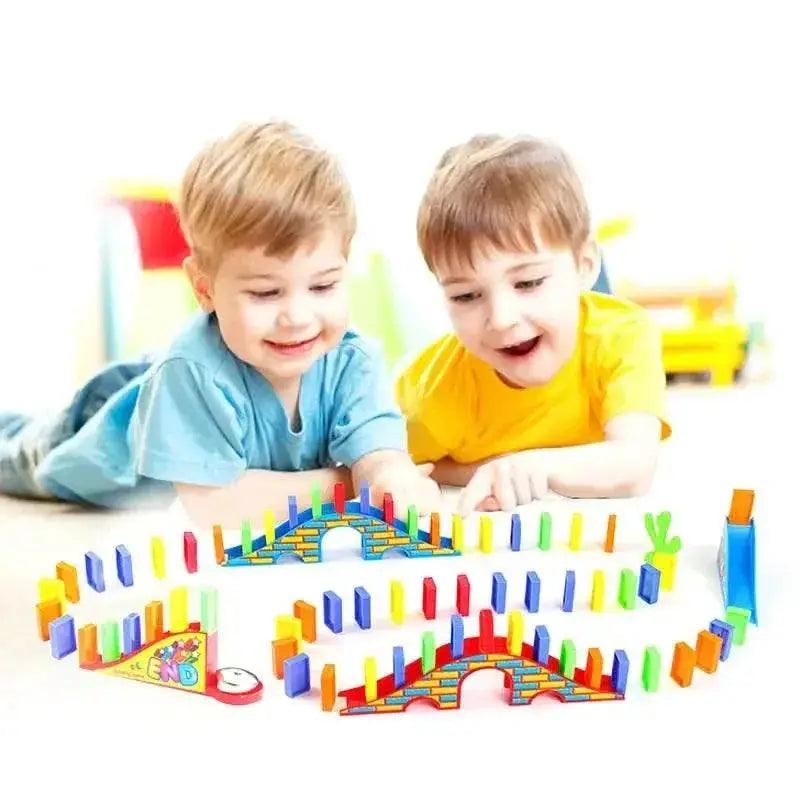  Vibrant Educational Domino Blocks Set with 120 Pieces -  ToylandEU™