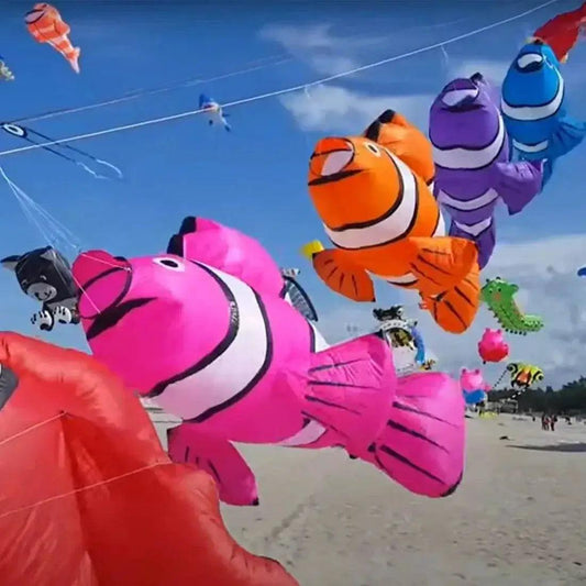  Vibrant Fish Design Kite 2m Line Toyland EU -  ToylandEU™