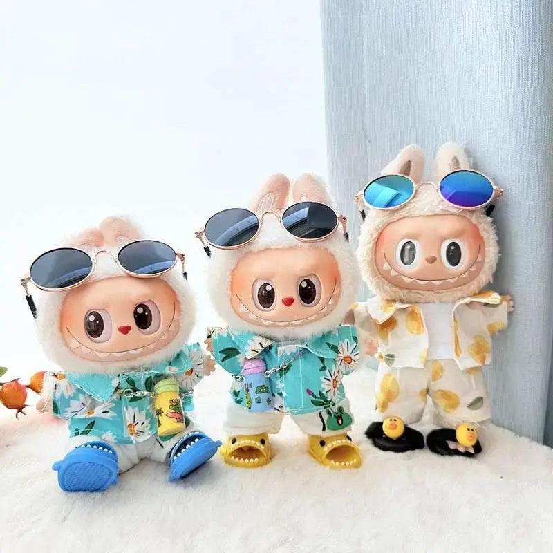  Vibrant Floral Beach Wear Set with Crocs for 17cm Dolls -  ToylandEU™