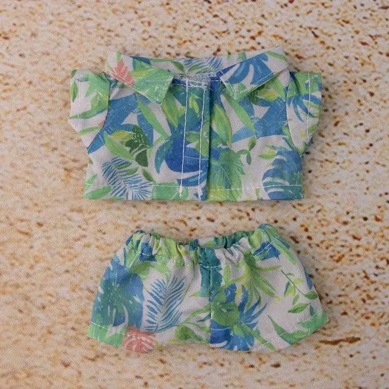  Vibrant Floral Beach Wear Set with Crocs for 17cm Dolls -  ToylandEU™