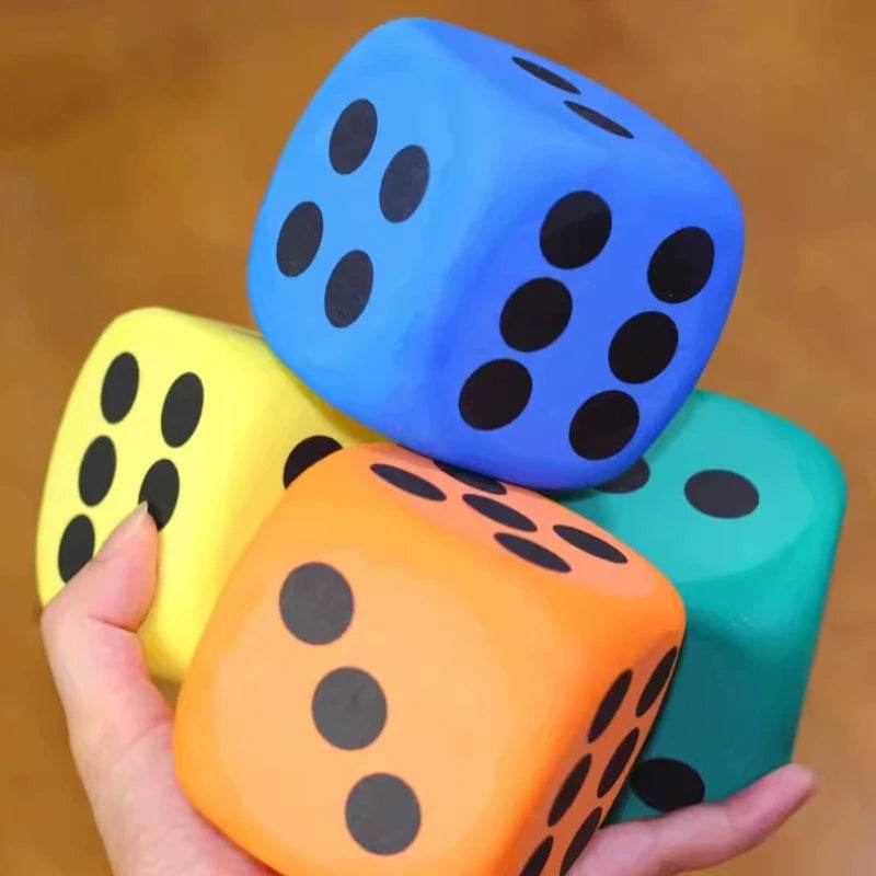 Vibrant Foam Dice Set with Random Colors for Fun Party Games and Educational Activities - ToylandEU