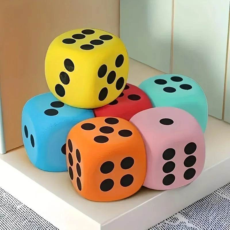 Vibrant Foam Dice Set with Random Colors for Fun Party Games and Educational Activities - ToylandEU