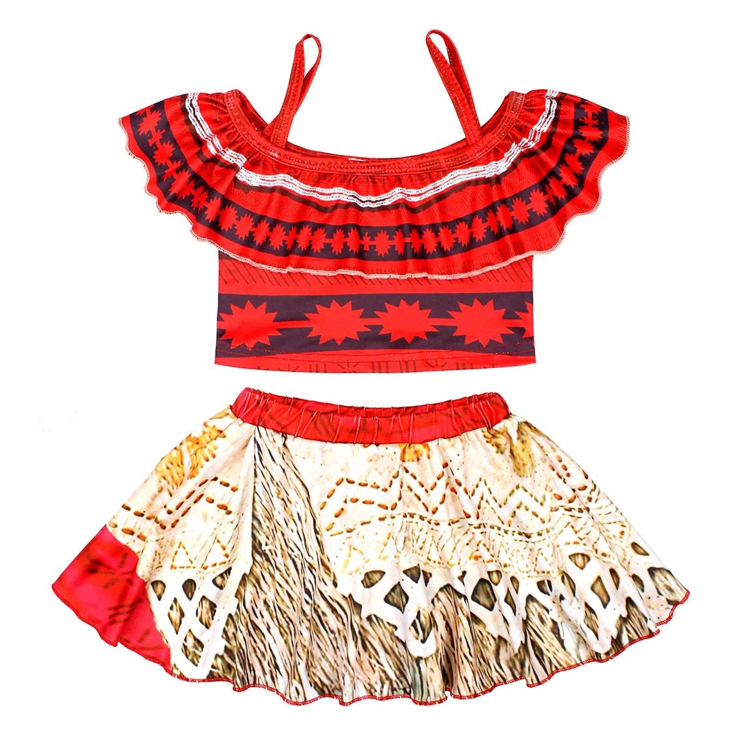 Vibrant Girls Two Piece Bikini Vaiana Print For Summer Fun - ToylandEU