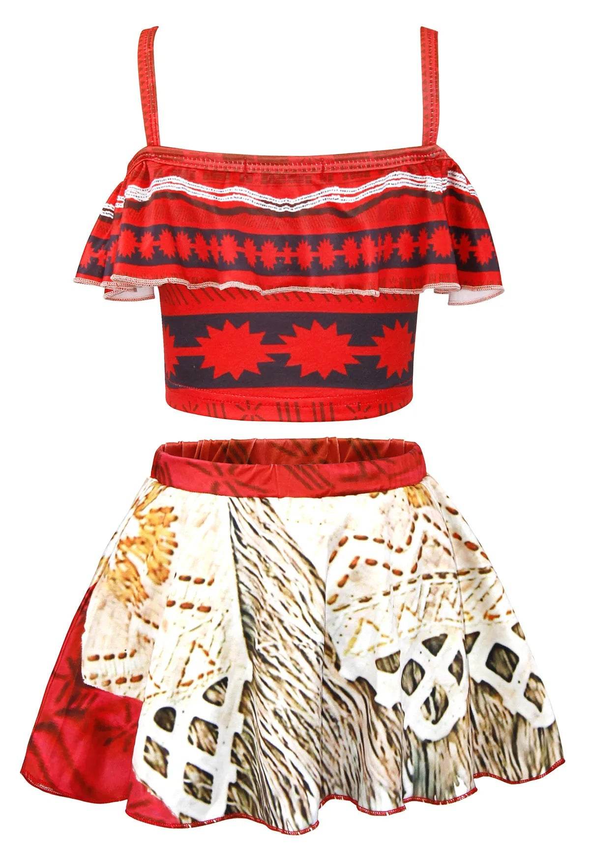 Vibrant Girls Two Piece Bikini Vaiana Print For Summer Fun - ToylandEU