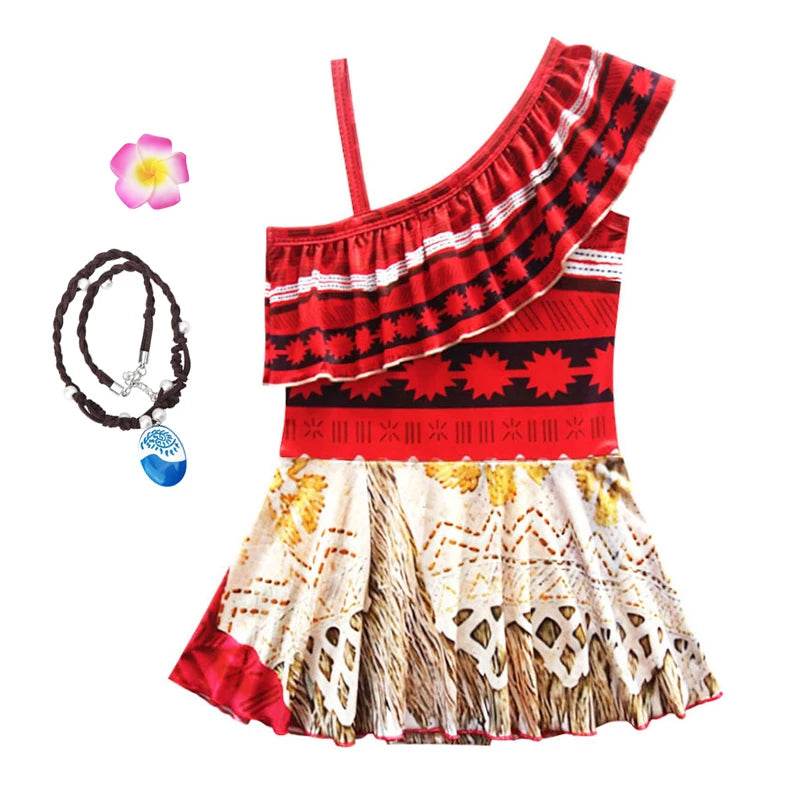 Vibrant Girls Two Piece Bikini Vaiana Print For Summer Fun - ToylandEU