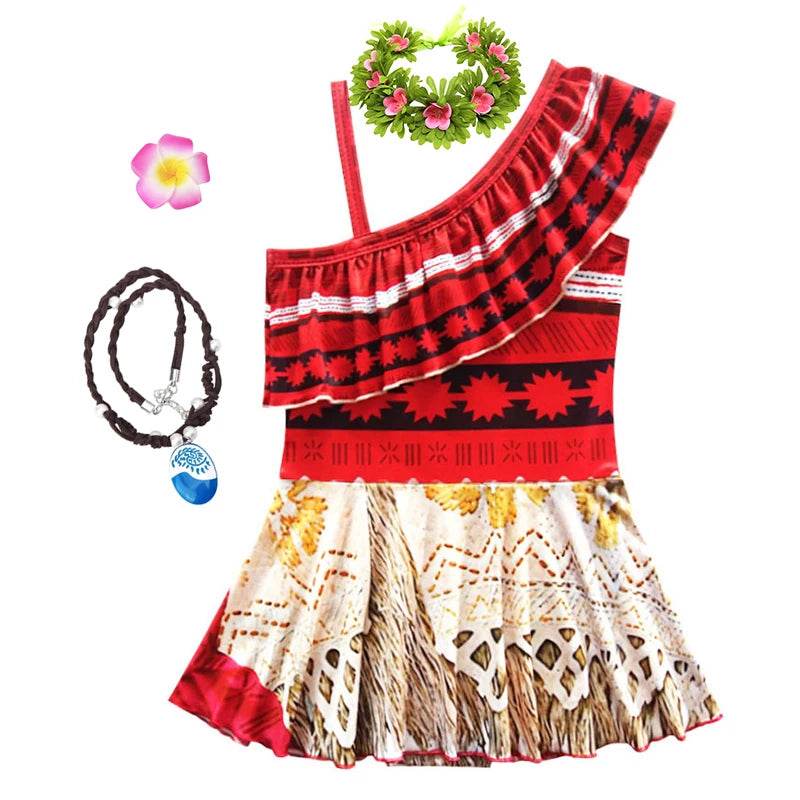 Vibrant Girls Two Piece Bikini Vaiana Print For Summer Fun - ToylandEU