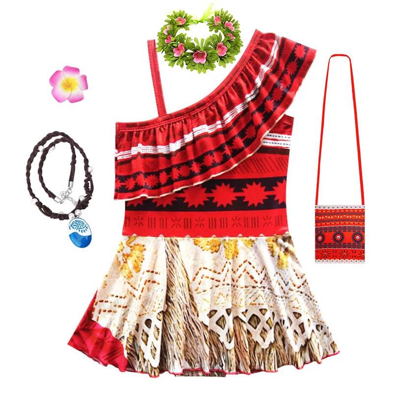 Vibrant Girls Two Piece Bikini Vaiana Print For Summer Fun - ToylandEU