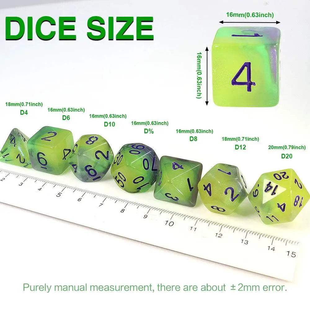 Vibrant Glow in the Dark Dice Set with 7 Colorful Options for Board Game Enthusiasts - ToylandEU