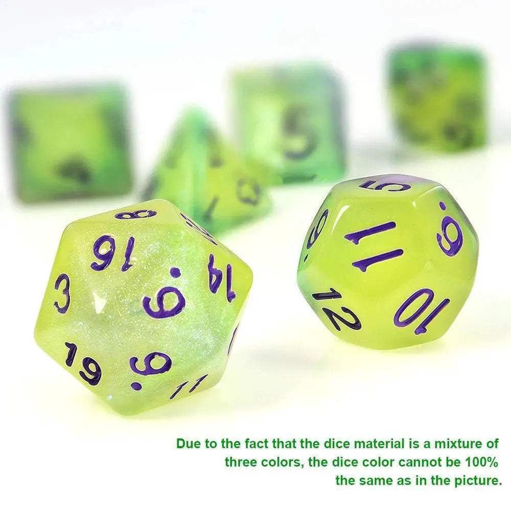Vibrant Glow in the Dark Dice Set with 7 Colorful Options for Board Game Enthusiasts - ToylandEU