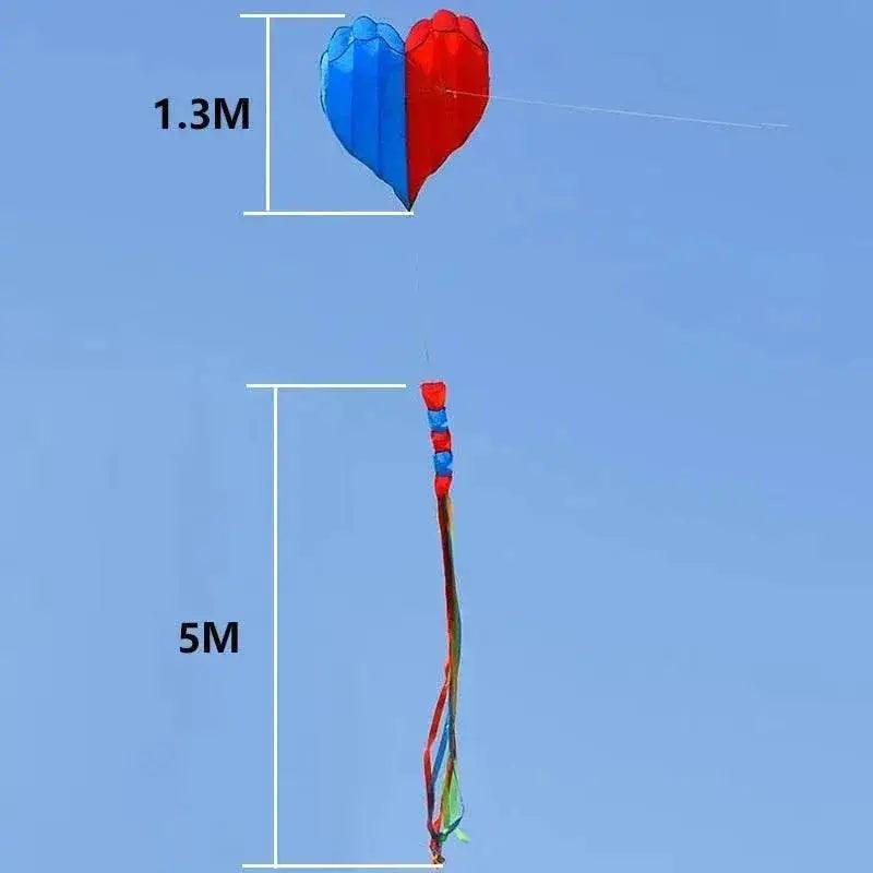  Vibrant Heart Shaped Kite 3D 5M Toyland EU -  ToylandEU™