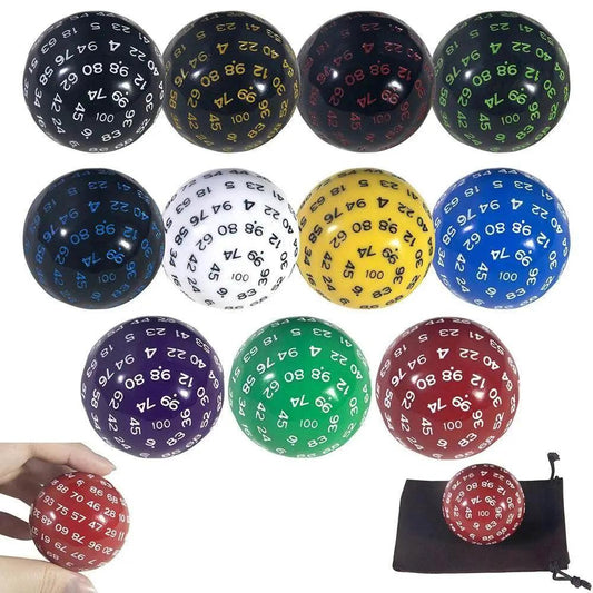  Vibrant High-Quality D100 Polyhedral Dice Set for Games -  ToylandEU™
