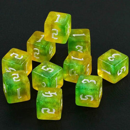  Vibrant High Quality D6 Polyhedral Dice Set - Dormia -  ToylandEU™