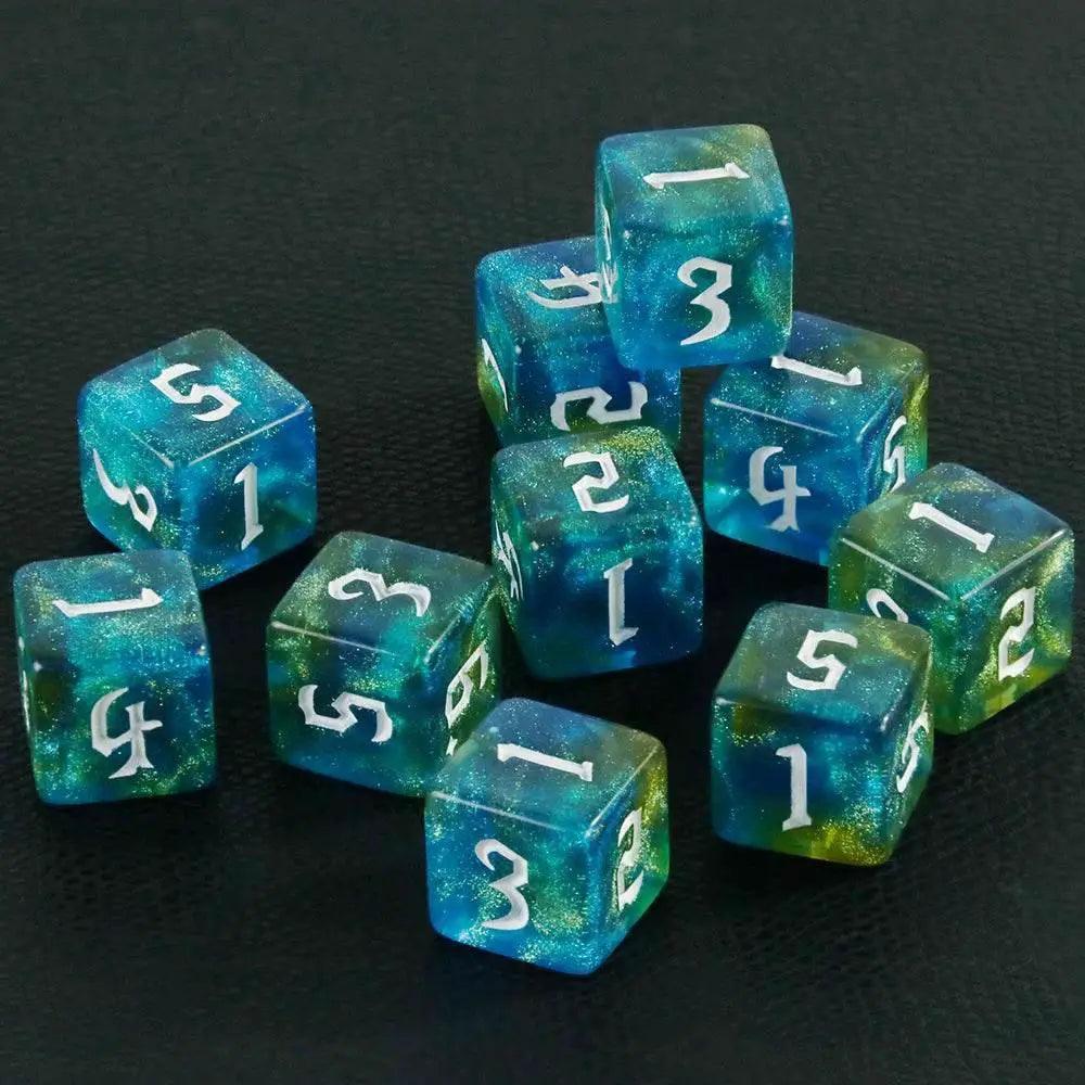  Vibrant High Quality D6 Polyhedral Dice Set - Dormia -  ToylandEU™