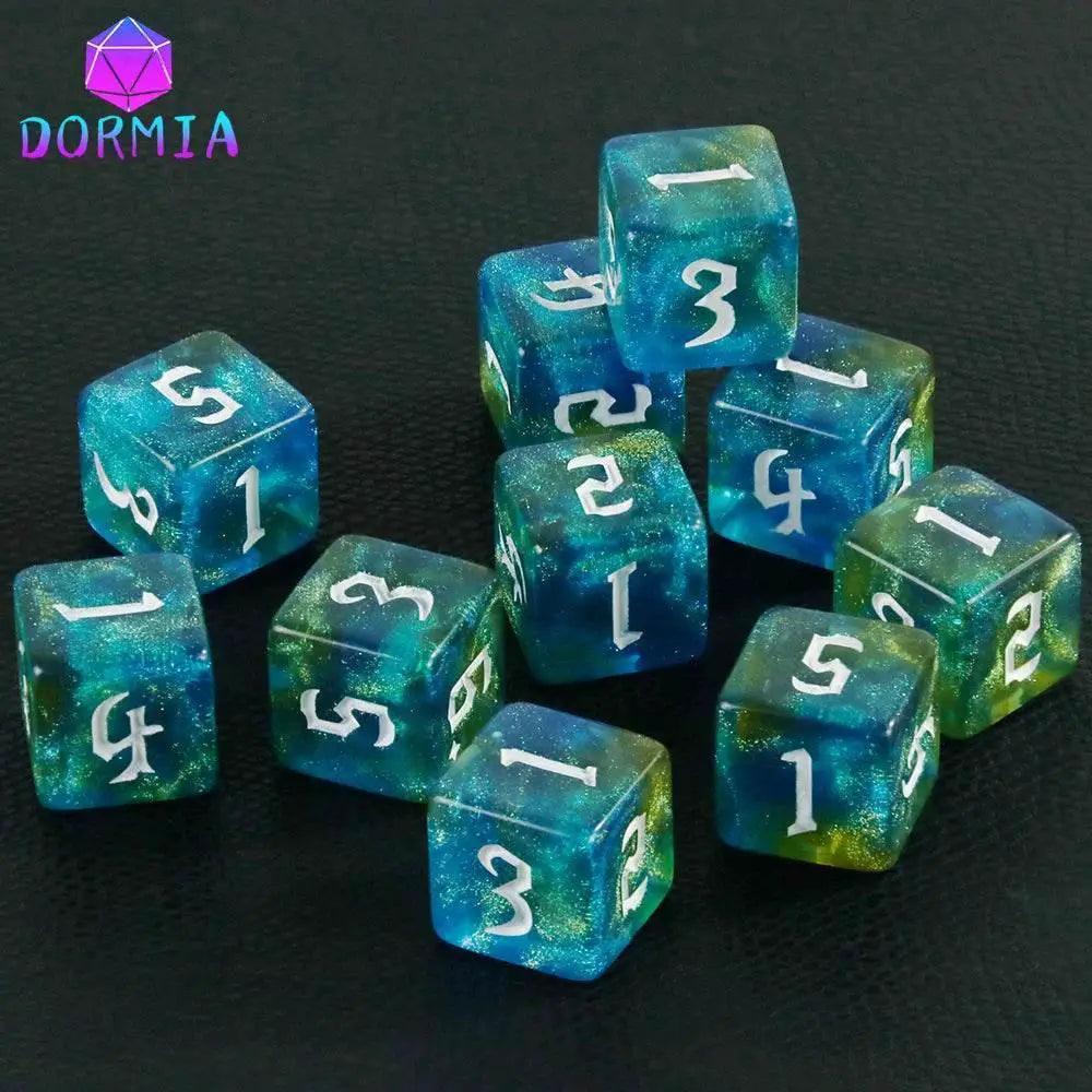  Vibrant High Quality D6 Polyhedral Dice Set - Dormia -  ToylandEU™
