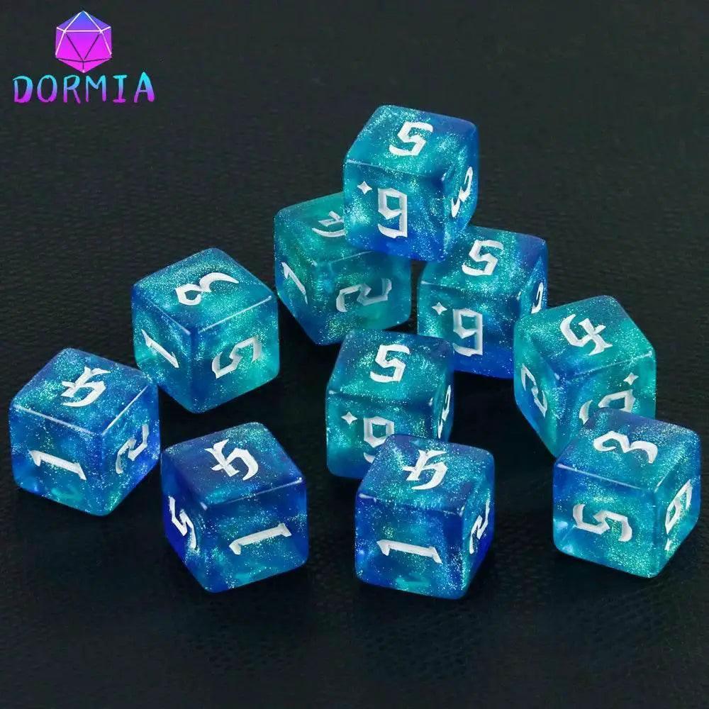  Vibrant High Quality D6 Polyhedral Dice Set - Dormia -  ToylandEU™