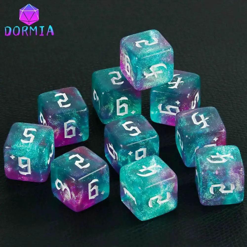  Vibrant High Quality D6 Polyhedral Dice Set - Dormia -  ToylandEU™