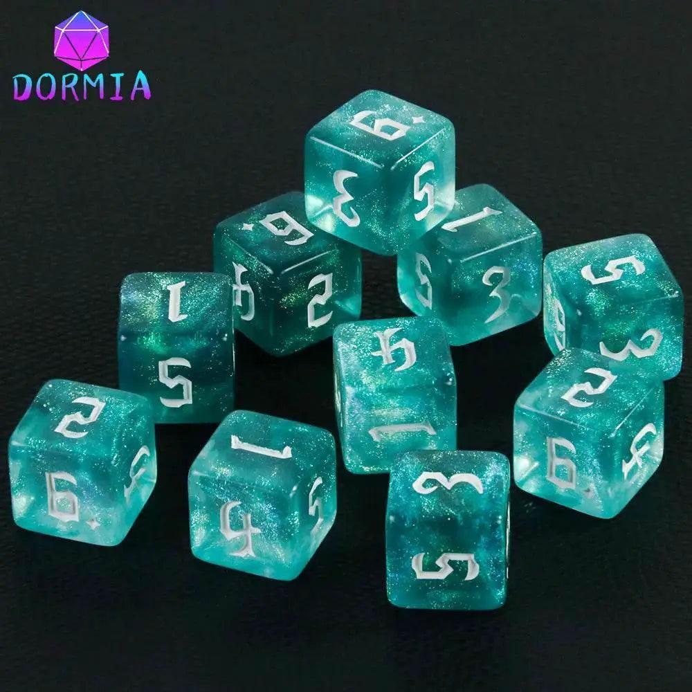  Vibrant High Quality D6 Polyhedral Dice Set - Dormia -  ToylandEU™