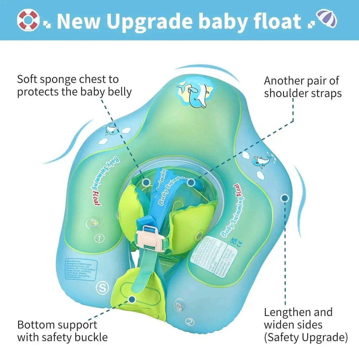  Vibrant Inflatable Baby Swim Float - Safe & Fun Pool Accessory for Toddlers -  ToylandEU™