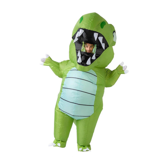 Vibrant Inflatable Costume Cartoon Green Dinosaur Parties - ToylandEU
