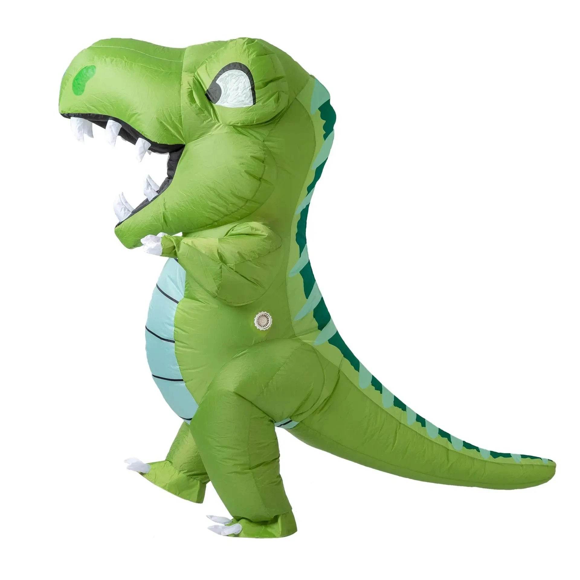Vibrant Inflatable Costume Cartoon Green Dinosaur Parties - ToylandEU