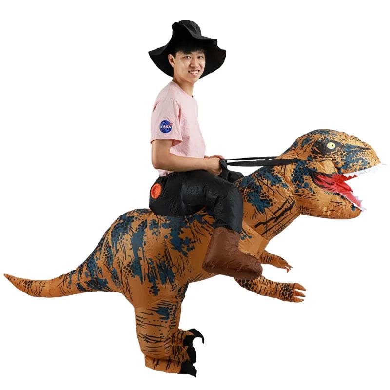 Vibrant Inflatable Costume Cartoon Green Dinosaur Parties - ToylandEU