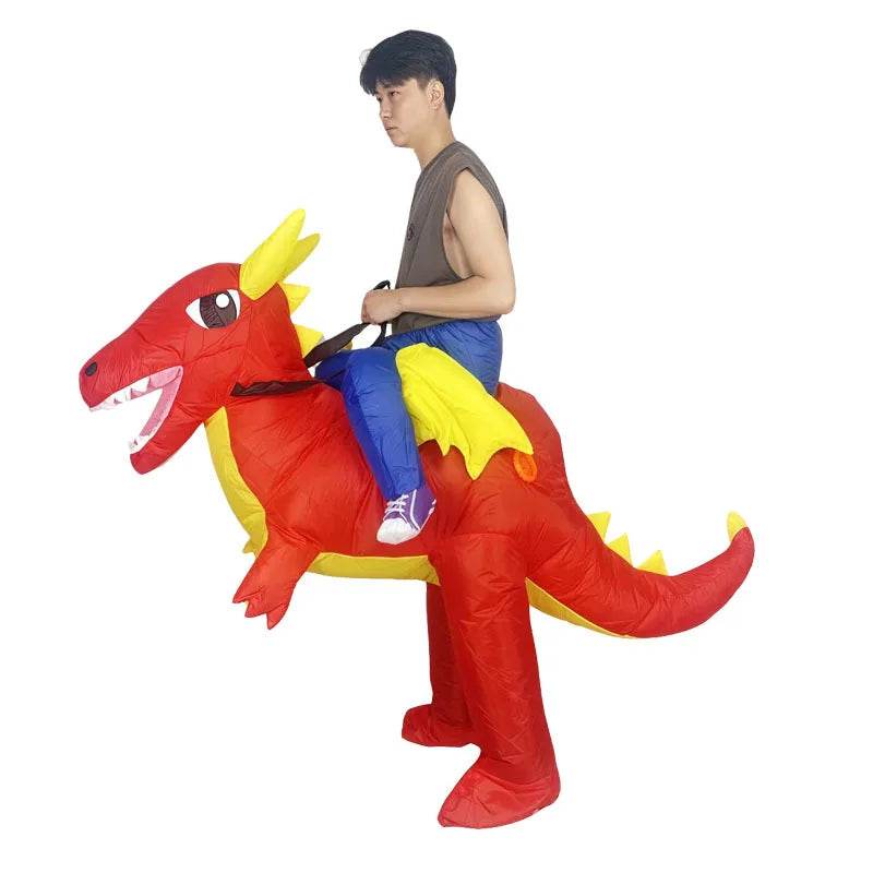 Vibrant Inflatable Costume Cartoon Green Dinosaur Parties - ToylandEU