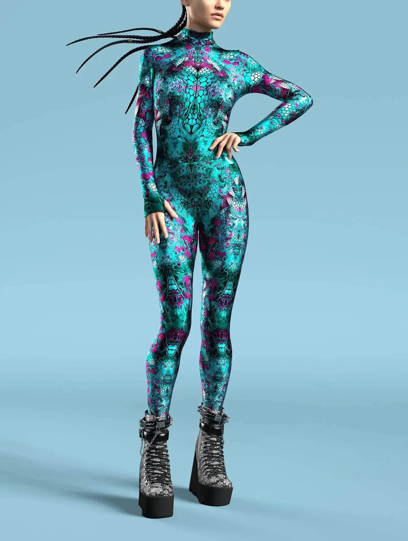 Vibrant Jumpsuits Rainbow Print For Women And Kids Cosplay - ToylandEU