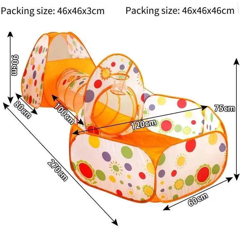  Vibrant Kids Play Tunnel Tent Ball Pit Set Toyland EU -  ToylandEU™