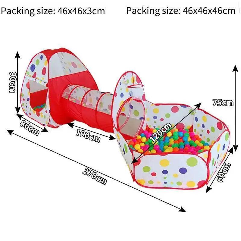  Vibrant Kids Play Tunnel Tent Ball Pit Set Toyland EU -  ToylandEU™