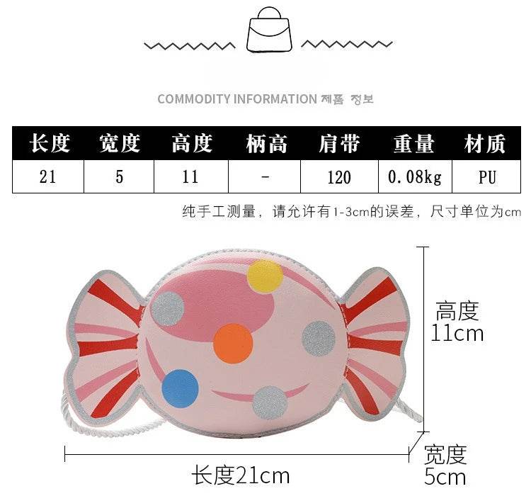 Vibrant Kids Shoulder Bag Candy Color Little Princess Design For Girls Daily Use - ToylandEU