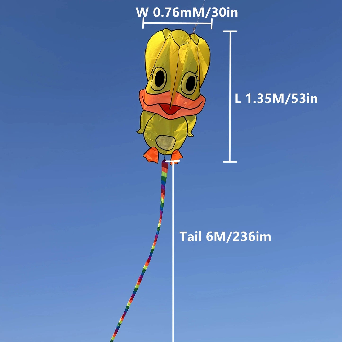 Vibrant Kite With Three Color Soft Duck Tail For Ages 14 Up - ToylandEU