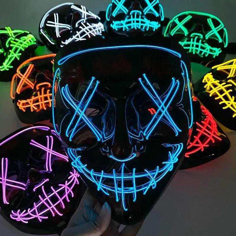  Vibrant LED Face Mask Neon Cosplay Mask Toyland EU -  ToylandEU™