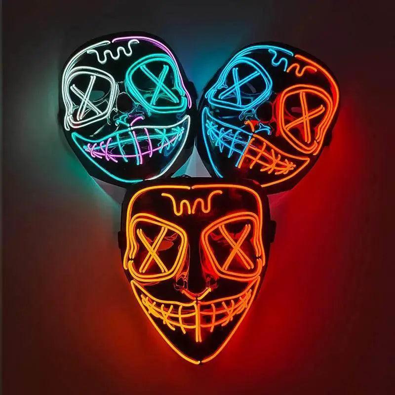  Vibrant LED Face Mask Neon Cosplay Mask Toyland EU -  ToylandEU™